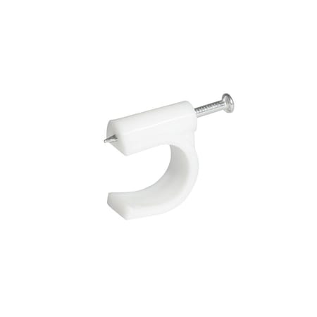 Surtek Cable Clip, Polyethylene, 8 mm Bundle Dia., White GRAC8